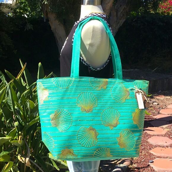 ANTHROPOLOGIE STYLE RESORT TOTE VACATION SCHOOL WORK - Picture 1 of 7